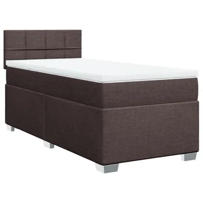 Produktbild von vidaXL Boxspringbett mit Matratze Dunkelbraun 80x200 cm Stoff