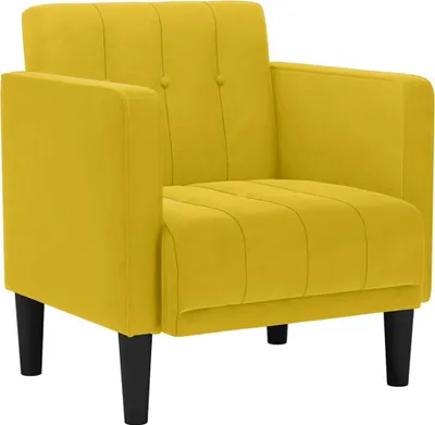 Immagine prodotto di vidaXL Poltrona con braccioli giallo 53 cm in velluto