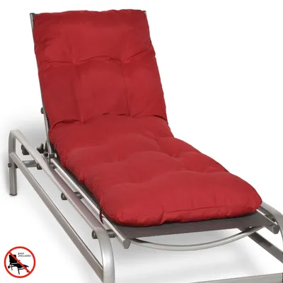 Produktbild von Beautissu Auflage Sonnenliege Deckchair Flair RL, 190x60x8 cm, Rot