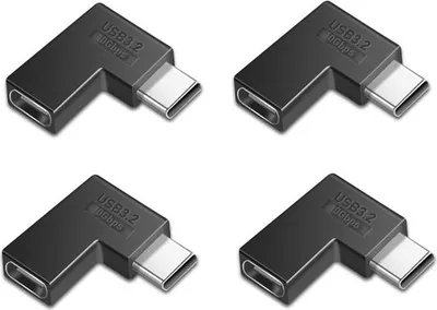 Produktbild von INF TYPE-C Adapter Buchse auf Stecker 3.1 Seitenwinkel, 4er-Pack