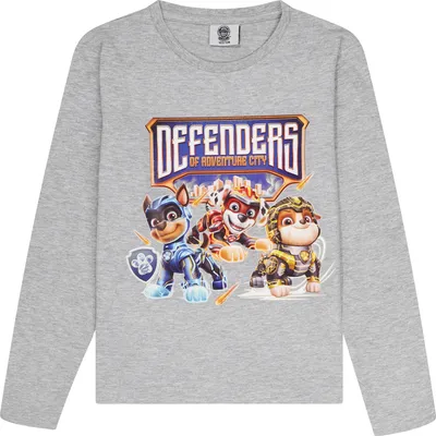 Produktbild von Paw Patrol Kinder Jungen T-Shirt Longsleeve Langarm-Shirt Grau, Größe:110-116