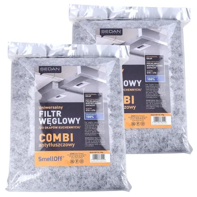 Produktbild von Sedan Combi Aktivkohle-Fettfilter 2er Set 57x47 cm – Universal zuschneidbar für Dunstabzugshauben
