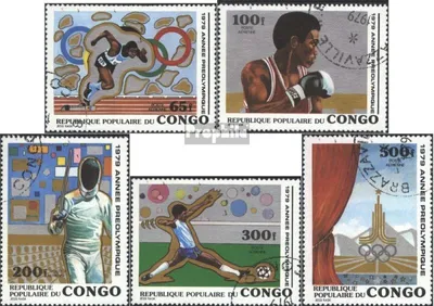 Produktbild von Briefmarken Kongo (Brazzaville) 1979 Mi 707-711 (kompl.Ausg.) gestempelt Vorolympisches Jahr 1979