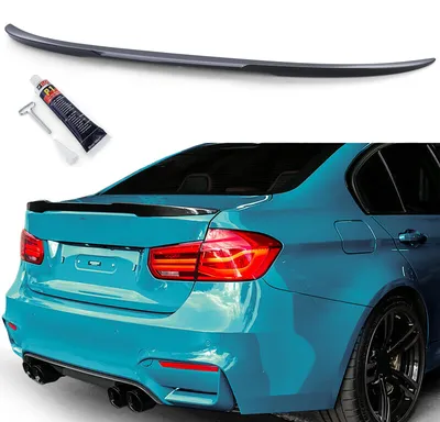 Productafbeelding van Zwarte, glanzende achterspoiler voor BMW limousine F30 / F80 M3, modeljaren 2011-2019