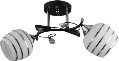 Zdjęcie produktu dla Lampa sufitowa MILTON czarno-biała 2xE27x60W metal wym:24x50x50cm IP20 Lampex