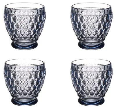 Produktbild von Villeroy & Boch Boston Coloured 4er Set Shotglas 80 ml blau Kristallglas