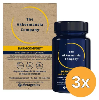 Productafbeelding van 3x Metagenics Akkermansia Darmcomfort NFD (30 tabletten)