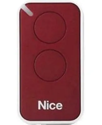 Immagine prodotto di Telecomando rosso NICE a 2 canali per cancelli e porte da garage - INTI2R