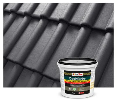 Produktbild von Isolbau Dachfarbe - 7 kg RAL Farbe Fassadenfarbe Nano Dachlack Sockelfarbe Wetterfest - Lösemittelfrei, Wasserdicht, UV-beständig - Anthrazit