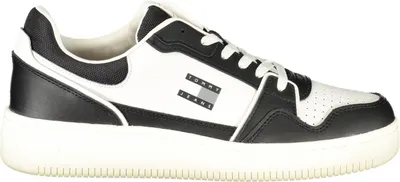 Produktbild von Herren-Sportschuh Schwarz mit Weiß-Kontrasten und Komfort-Fußbett