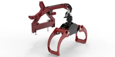Produktbild von Joma-Tech Kombi-Anbaurahmen Euro- und Dreipunkt mit Forstgreifer OG24 & 4,5t Flanschrotator