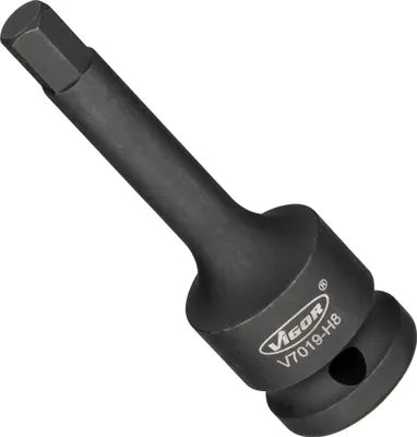 Produktbild von Vigor V7019-H8, Steckschlüsselbuchse, Schwarz, 1 Kopf/Köpfe, 1/2", Metrisch, 8 mm