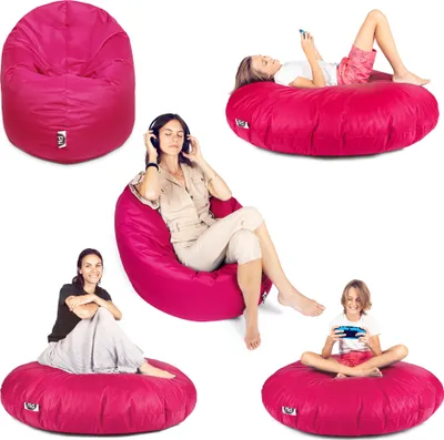 Produktbild von Sit&Joy Sitzsack 2 in 1 Sitzkissen Bodenkissen für Erwachsene & Kinder - Gaming mit Füllung Kissen Sessel BeanBag in 3 Größen und 27 Farben erhältlich mit Reißverschluss (Ø 100cm)