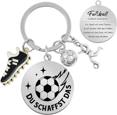 Produktbild von Fußball-Schlüsselanhänger mit Metallanhänger