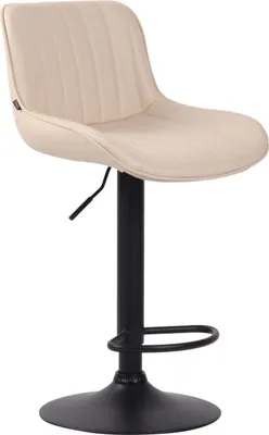 Produktbild von Barhocker Lentini Kunstleder schwarz creme