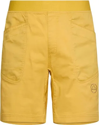 Gelbe Shorts "Esquirol Short M" von La Sportiva; geeignet für Herren; mit zwei Taschen und elastischem Bund.