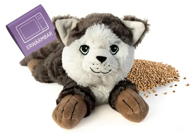 Image de Coussin chauffant en peluche pour enfants et adultes