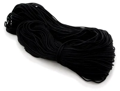 Produktbild von 2 Meter Flechtschnur Schwarz 2mm Fallschirmschnur Paracord