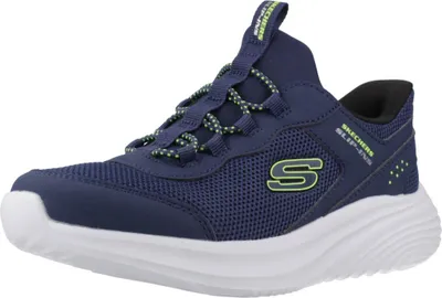 Produktbild von Skechers WIP 404208L-NVY in Navy Synthetic / Textile / Lime Trim color size 35