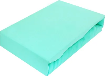 Produktbild von Spannbettlaken 60x120cm MINTGRÜN Jersey Spannbetttuch 100% BAUMWOLLE Bettlaken Laken
