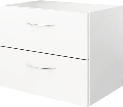 Produktbild von pelipal Unterschrank Xpressline 4035 2 Auszüge BxHxT 60 x 48,2 x 43,5 cm weiß mit Griff