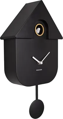 Produktbild von Karlsson - Kuckucksuhr Modern Cuckoo ABS - Schwarz - 41x8,5x21,5cm