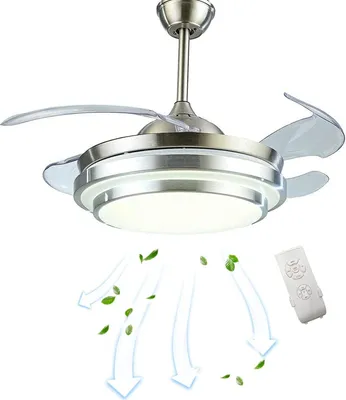 Obrázek produktu pro 36" stropní ventilátor 36W ventilátor s osvětlením a dálkovým ovládáním pro obývací pokoj, ložnici