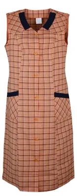 Produktbild von Knopfkittel Damen kariert mit 2 Taschen aus Mischgewebe, Größe:58, Design:Design 5