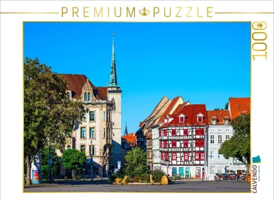 Produktbild von CALVENDO Puzzle Domplatz mit Blick zur Marktstraße | 1000 Teile Lege-Größe 64x48cm Foto-Puzzle für glückliche Stunden
