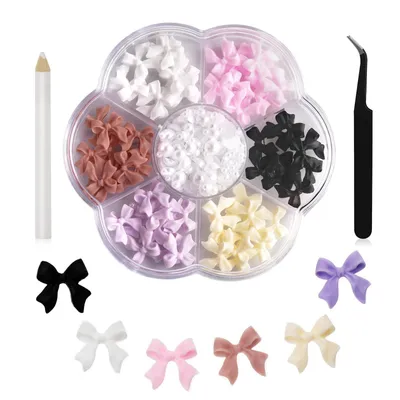 Produktbild von Strasssteine für Nägel - 3D-Nagelset - Nail Art Dekorationen - Pinzette - Nageldiamanten - Weiße Perlen - für Kleidung, Tassen, Schuhe und Nagelkunst