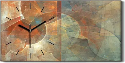 Produktbild von Leinwand Uhr Küche Wohnzimmer Bild Geräuschlos Kunstdruck 60x30 Abstrakte Kunst - schwarze Hände