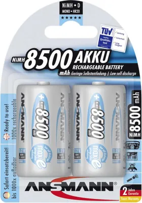 Image de ANSMANN maxE - Batterie 2 x D - NiMH - (rechargeable) - 8500 mAh
