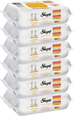Produktbild von 6X Sleepy Easy Clean Gelb XXL Allzwecktücher Essig Natron Kräuterseife
