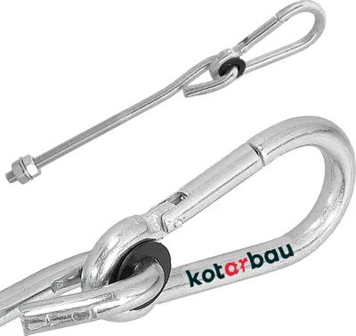 Obrázok produktu pre KOTARBAU Skrutkovací karabínový hák M10 Pozinkovaný karabínový hák
