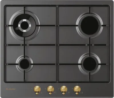 Image de Candy Classic CHW6BR4WGTGH Anthracite Encastrable 59 cm Gaz 4 brûleurs