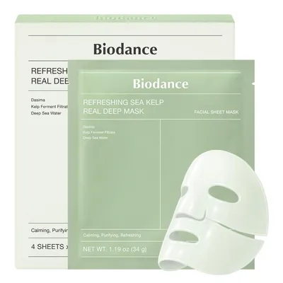 Produktbild von Biodance Real Deep Refreshing Mask mit Algen (Packung)