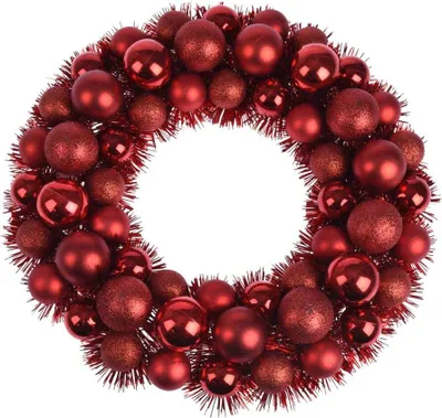 Produktbild von HOMLA KAICE Kranz Kugeln rot 39 cm
