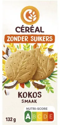 Produktbild von Céréal Kokos Koek ohne Zucker, 132 g – glutenfrei, ballaststoffreich Snack