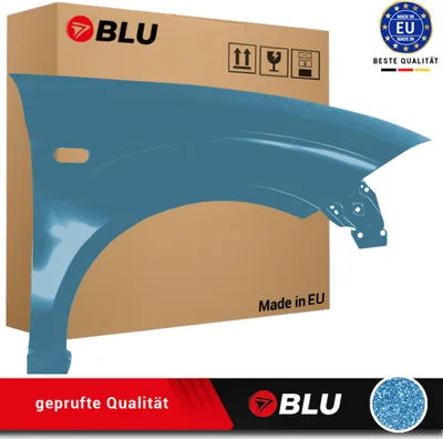 Zdjęcie produktu dla BLU Błotnik pasujący do Seat Altea 5P1/5P5 LS5Y Prawy Niebieski BlauMar | 2004-2015 | Przedni Przód | Lakierowany | Gotowy do montażu | Stal