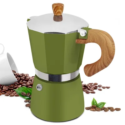 Produktbild von Espressomaschine für 6 Tassen, 300 ml, Aluminium-Moka-Kanne für den Herd