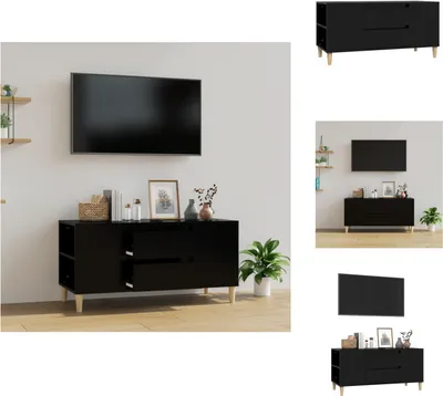 Produktbild von vidaXL TV-Schrank Schwarz 102x44,5x50 cm Holzwerkstoff -  TV-Möbel