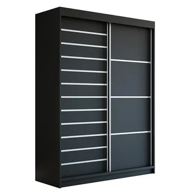 Produktbild von Schwebetürenschrank, 2-türig Schrank! Moderne Garderobe für Kleidung. Verschiedene Farben (Weiß, Schwarz, Somona) Kleiderschrank COLIN 180 cm
