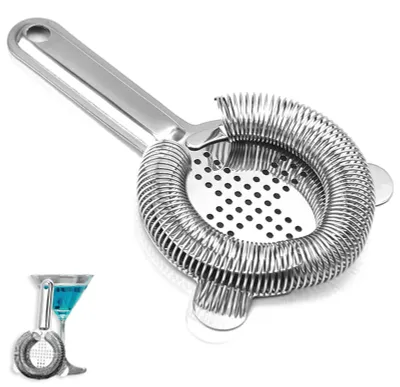 2 Cocktailshaker-Sieb aus Edelstahl, Barzubehör, Eisfilter