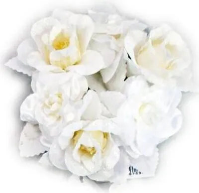 Immagine prodotto di Decorazione per candela fiori bianchi 14cm