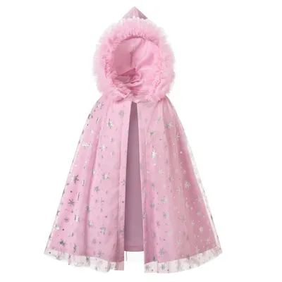 Immagine prodotto di Mantello da principessa, rosa, per bambine – Costume, taglia bambino 120