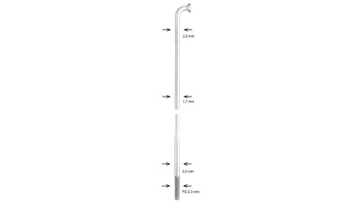 Immagine prodotto di Raggi ALPINA DD, Ø 2,00 / 1,70 / 2,00 mm, acciaio inox lunghezza 268 mm