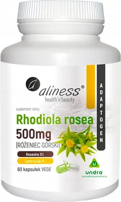 Productafbeelding van ALINESS Rhodiola Rosea 500 mg. Stress, concentratie, geheugen. 60 capsules