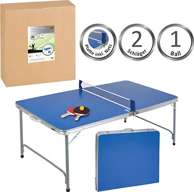Produktbild von Tischtennisplatte compact, klappbar, Set 2 Schlägern, 160 x 80 x 70 cm