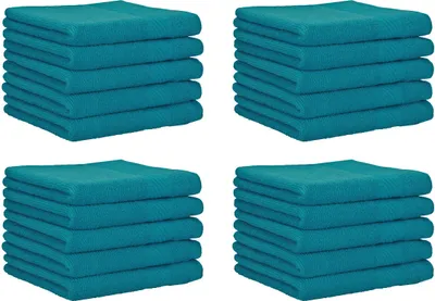 Produktbild von Betz 20 Stück Gästetücher 30x50 cm PALERMO 100% Baumwolle  Farbe: petrol
