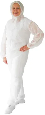 Produktbild von Famanu Schutzoverall XXXL – Set von 10 atmungsaktiven Arbeitsoveralls mit Kapuze